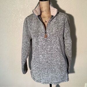 Simply Southern Light Gray Sherpa Pullover